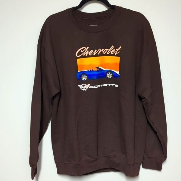 Chemistry Brown Chevy Corvette Crewneck Sweatshirt - Picture 1 of 5